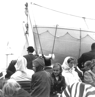 Fahrt mit der Kanalfähre nach  Dover 1968